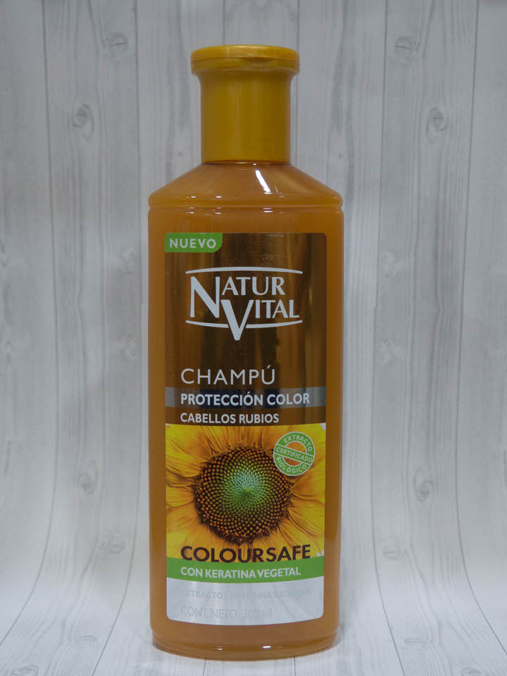 Shampoo Cabellos Rubios Coloursafe con Keratina vegetal, 300 ml Patio